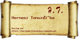 Hernesz Tonuzóba névjegykártya